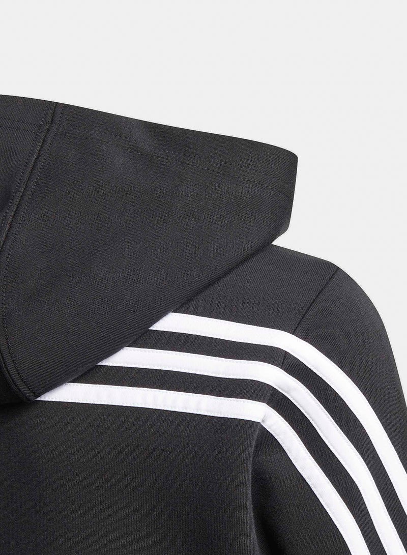 Adidas 3 Stripes Double Knit Full-Zip Hoodie - Image 4