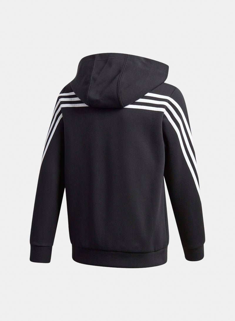 Adidas 3 Stripes Double Knit Full-Zip Hoodie - Image 3