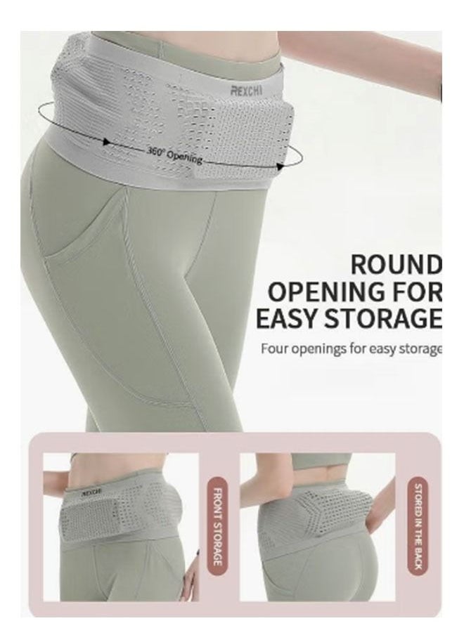 REXCHI - Running Belt Waist Bag, Multifunctional Sports Waist Bag, Invisible Belt Bag, Large Capacity Anti-Slip Breathable Gym Bag for Outdoor Running - Image 1