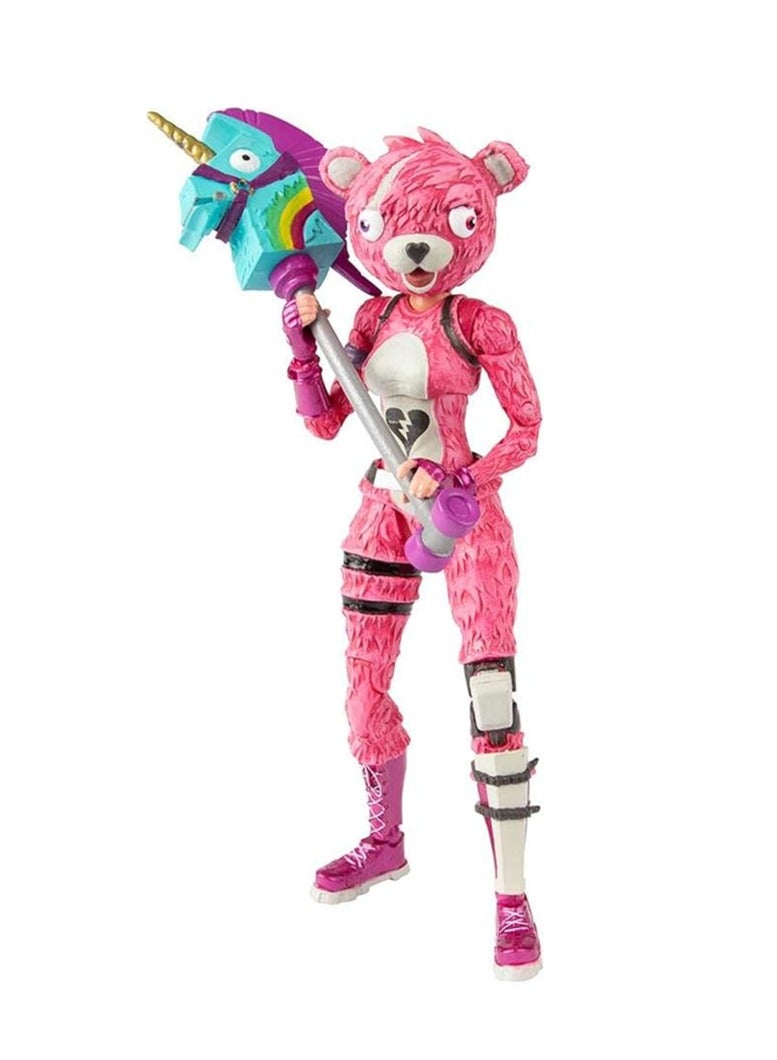 عام دمى نموذجية من لعبة Fortnite، دببة وردية McFarland نموذج PVC للزينة وهدايا جمع. - Image 1