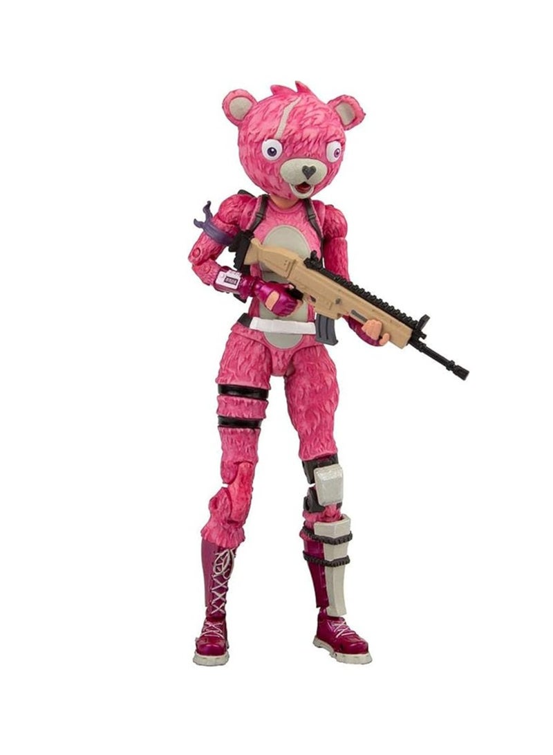عام دمى نموذجية من لعبة Fortnite، دببة وردية McFarland نموذج PVC للزينة وهدايا جمع. - Image 3