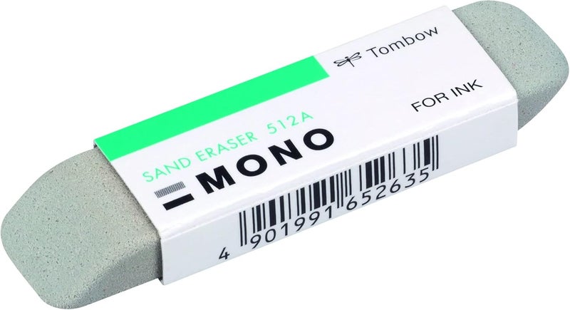 Tombow 57304 MONO Sand Eraser Silica Eraser Designed to Remove Colored Pencil and Ink Markings - Image 1