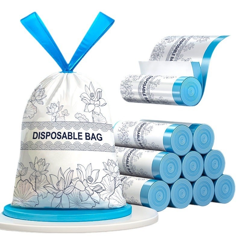 Drawstring Garbage Bag Household Thickeneded Satchel Kitchen Dormitory Student Mugwort Fragrance Deodorant Plastic Bag - Image 5