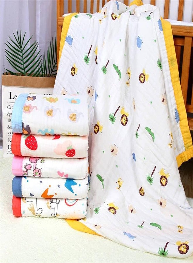 TERI BERI Baby Muslin Cotton Baby Bath Towel Extra Soft Super Absorbent Towels for Infants, New Born Babies and Toddlers (0-3 Years) (Multicolor Printed) - Image 2