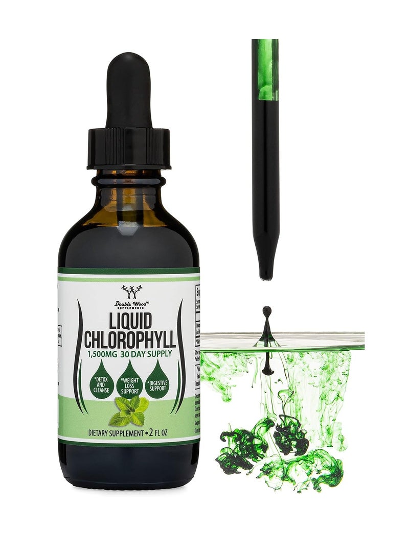 Double Wood Supplements Liquid Chlorophyll Drops for Skin Health and Immune Function 50 mg 120 doses - Image 3