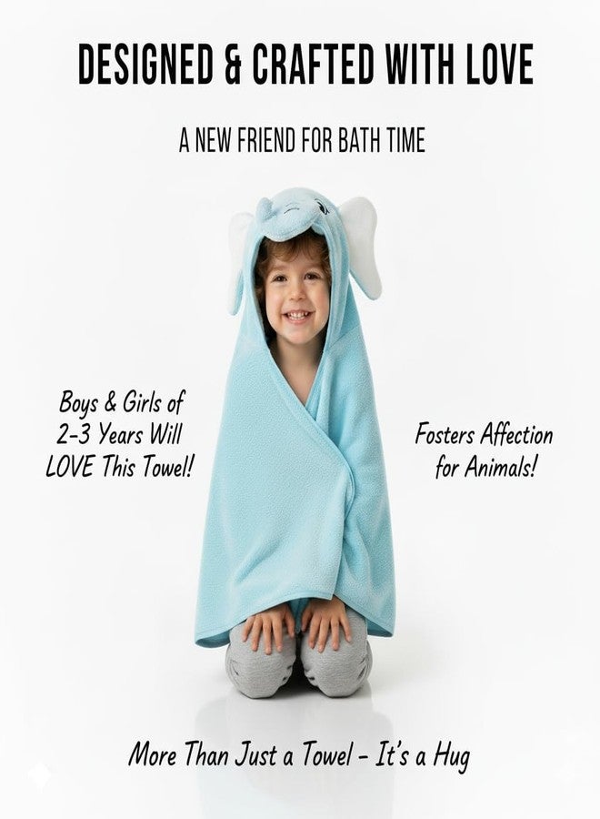 Giantra Baby Hooded Towel, 100% Cotton, Ultra-Soft, Hypoallergenic, Super Absorbent Bath Wrap for Newborns and Toddlers, Cute Animal Design - Image 2