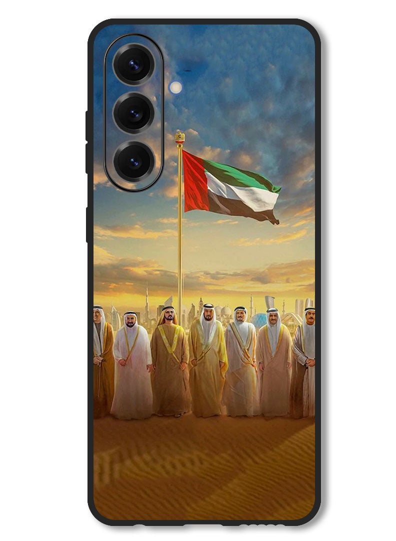Theodor Case Compatible with Samsung Galaxy F56 6.74 Inch Protection Shockproof Bumper Cover Uae Flag Uae Rulers - Image 1