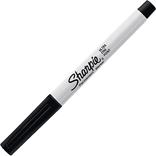 SHARPIE Permanent Markers, Ultra Fine Point, Black, 12-Count - Image 3