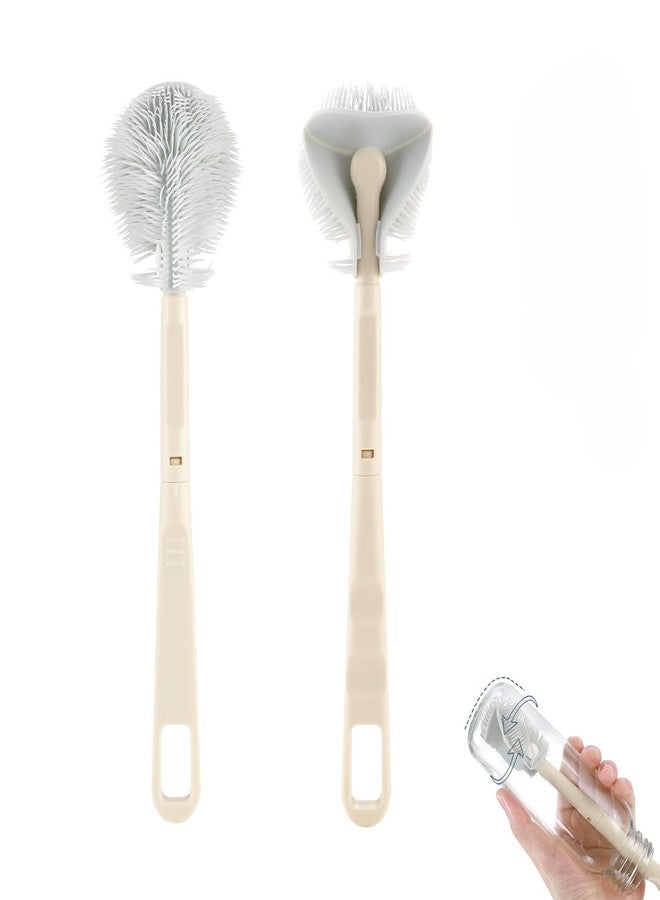 Avishkaram Long Handle Bottle Brush with 360° Rotation and Flexible Silicone Bristles – Perfect for Deep Cleaning Water Bottles,Jars, and Narrow Containers – Durable and Hygienic Design (Pack of 2) - Image 1