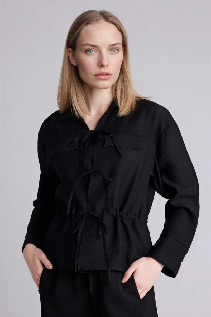 ديفاكتو Regular Fit Shirt Collar Long Sleeve Shirt