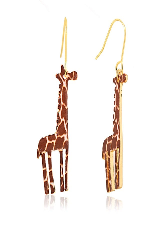 Spinningdaisy Lovely Dangling Pig Earrings | For Piggy Lovers (Giraffe Brown) - Image 1