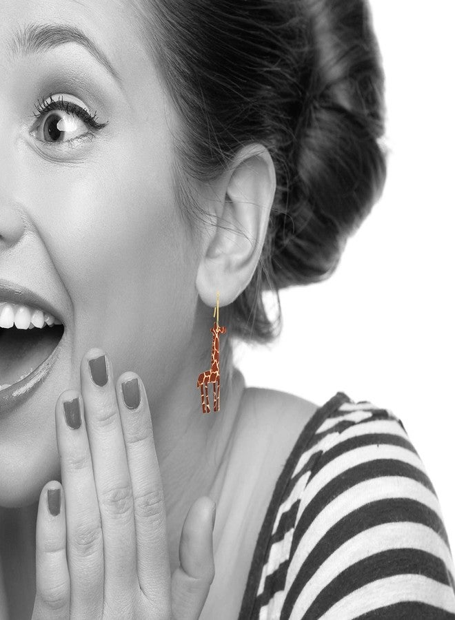 Spinningdaisy Lovely Dangling Pig Earrings | For Piggy Lovers (Giraffe Brown) - Image 5