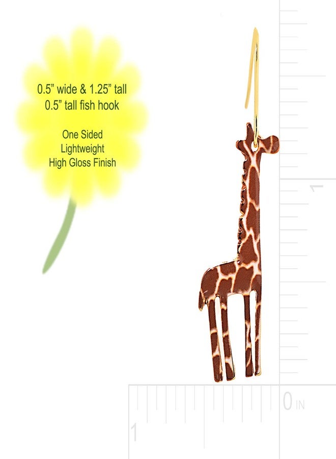 Spinningdaisy Lovely Dangling Pig Earrings | For Piggy Lovers (Giraffe Brown) - Image 3