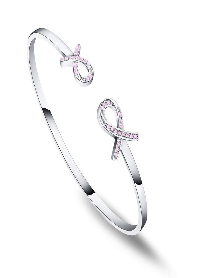 AKTAP Breast Cancer Gift Breast Cancer Awareness Bracelet Pink Ribbon Bracelet Cancer Gift For Women (Pink Ribbon Bracelet) - Image 1