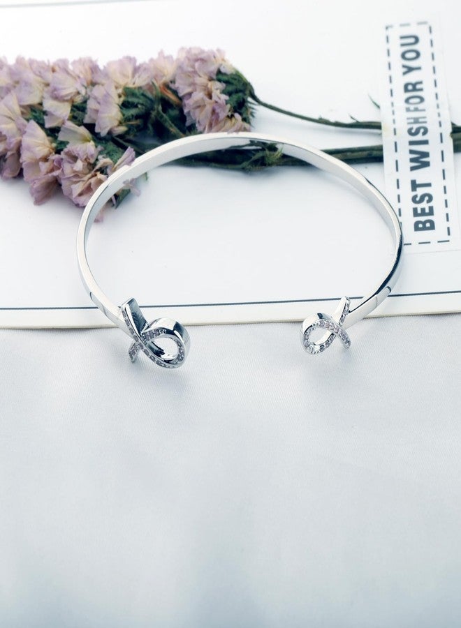 AKTAP Breast Cancer Gift Breast Cancer Awareness Bracelet Pink Ribbon Bracelet Cancer Gift For Women (Pink Ribbon Bracelet) - Image 3