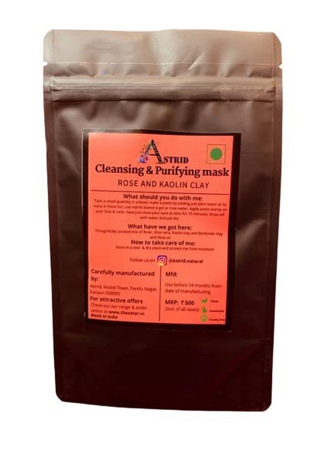 Astrid Cleansing and Purifying clay mask (50 g), Pore minimizing, soft and bright skin, Rose and Kaolin clay, all skin types, 100% Pure & Natural, No Parabens and sulphate - Image 5