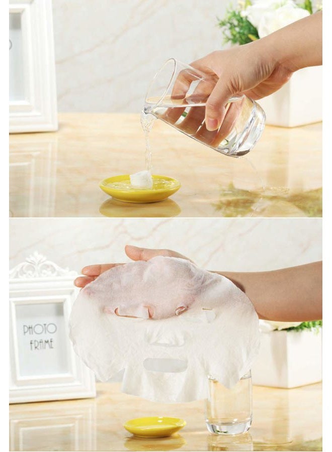 Teensery 100 Pcs Compressed Facial Mask Sheet Disposable Face Mask Paper Non-woven Skin Care Mask DIY Beauty Tool for Home and Travel Use - Image 3