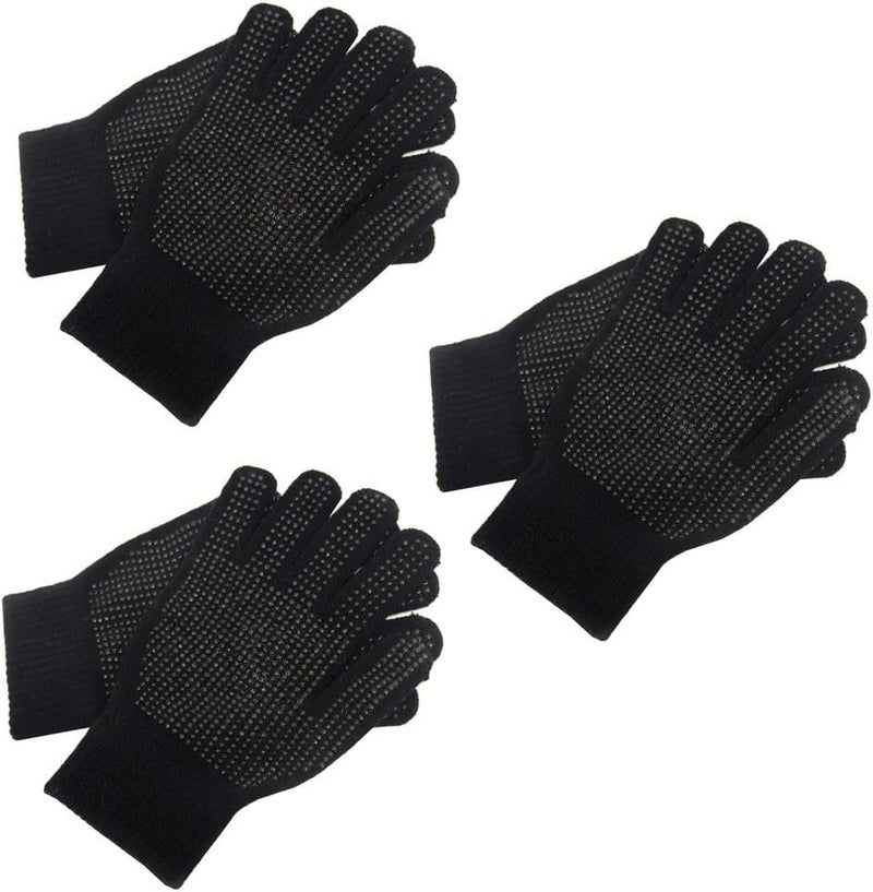 RJM 3 Pairs Adults Magic Stretch Driving Gloves with Grip - Winter Warmer Accessory - Image 1