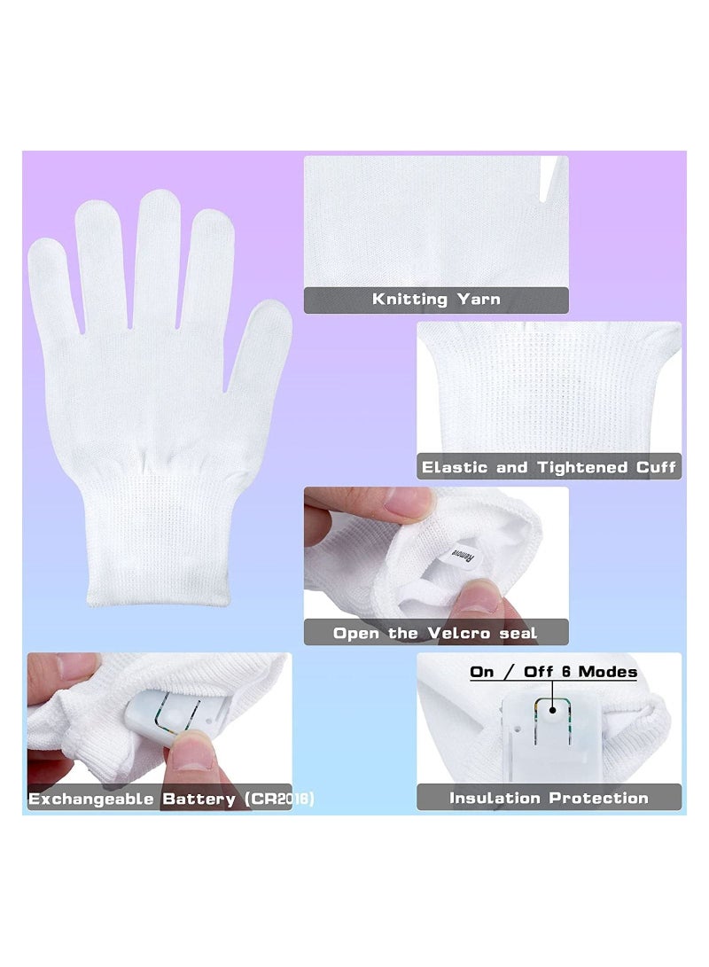 LED Light up Glasses, Gloves and Shoelaces Set, for  Carnival Glow Party New Year Rave - Image 3