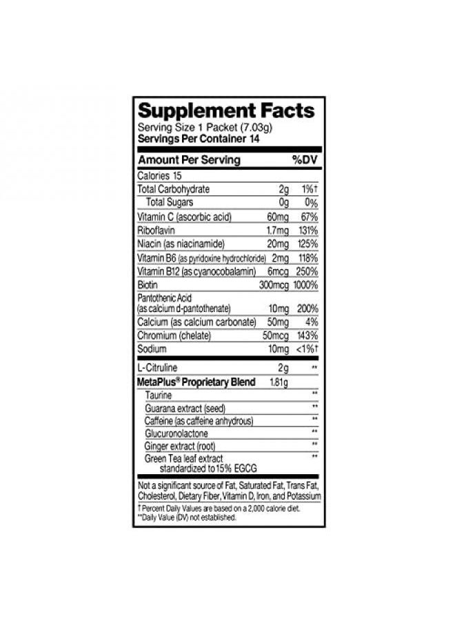 Celsius - CELSIUS HEAT On-the-Go Performance Energy Powder Stick Packets, Lemonade Mist (Pack of 14) - Image 1