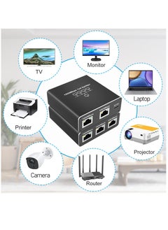 Excefore Ethernet Splitter High Speed, 1000Mbps Ethernet Splitter 1 to 4 (4 Devices Simultaneous Networking) Gigabit Ethernet Splitter RJ45 Splitter with USB Power Cable, LAN Splitter for Cat5/5e/6/7/8 Cable  - Image 3