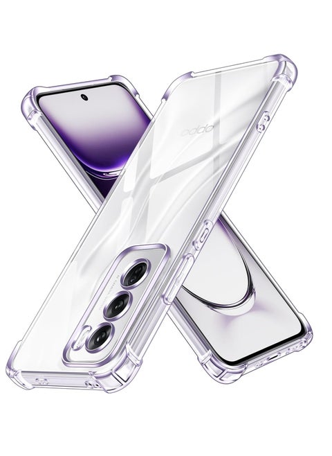 Clear Silicone Case for Oppo Reno12 5G / Oppo Reno 12 5G with Shockproof Protective Corners, Thin Soft Transparent Protective Flexible TPU Transparent Mobile Phone Case Scratch-Resistant Case