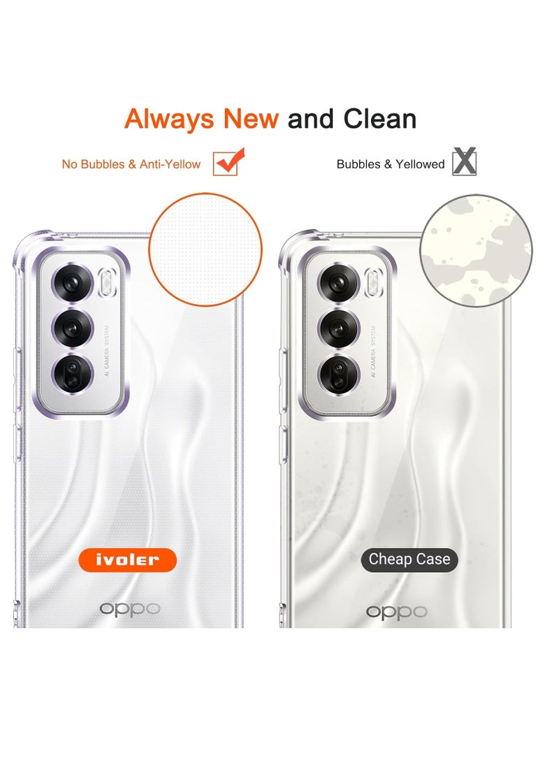 Generic - Clear Silicone Case for Oppo Reno12 5G / Oppo Reno 12 5G with Shockproof Protective Corners, Thin Soft Transparent Protective Flexible TPU Transparent Mobile Phone Case Scratch-Resistant Case - Image 1