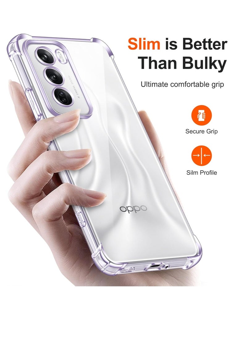 Generic - Clear Silicone Case for Oppo Reno12 5G / Oppo Reno 12 5G with Shockproof Protective Corners, Thin Soft Transparent Protective Flexible TPU Transparent Mobile Phone Case Scratch-Resistant Case - Image 1