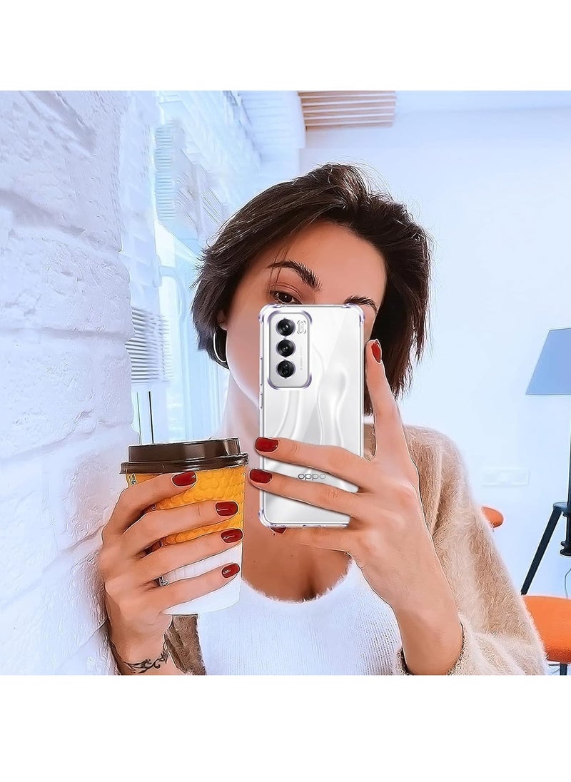 Generic - Clear Silicone Case for Oppo Reno12 5G / Oppo Reno 12 5G with Shockproof Protective Corners, Thin Soft Transparent Protective Flexible TPU Transparent Mobile Phone Case Scratch-Resistant Case - Image 1
