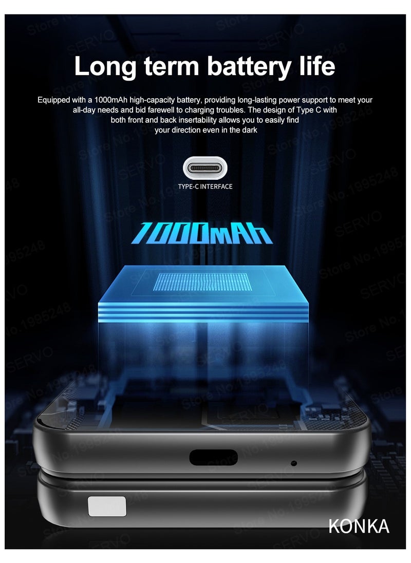 KONKA - Foldable Flip Phone for Seniors with Keypad and Essential Functions - Image 1
