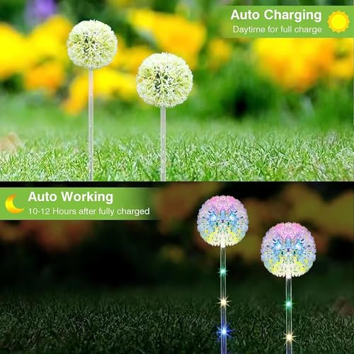 GIGAWATTS GW-920 Dandelion Solar Garden Light | 15 LED Solar Light Outdoor Garden with 2V Panel, 600mAh Battery, BIS Approved, IP65 Waterproof Garden Solar Lights for Lawn, Pathway & Backyard - Image 4
