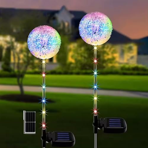 GIGAWATTS GW-920 Dandelion Solar Garden Light | 15 LED Solar Light Outdoor Garden with 2V Panel, 600mAh Battery, BIS Approved, IP65 Waterproof Garden Solar Lights for Lawn, Pathway & Backyard - Image 1