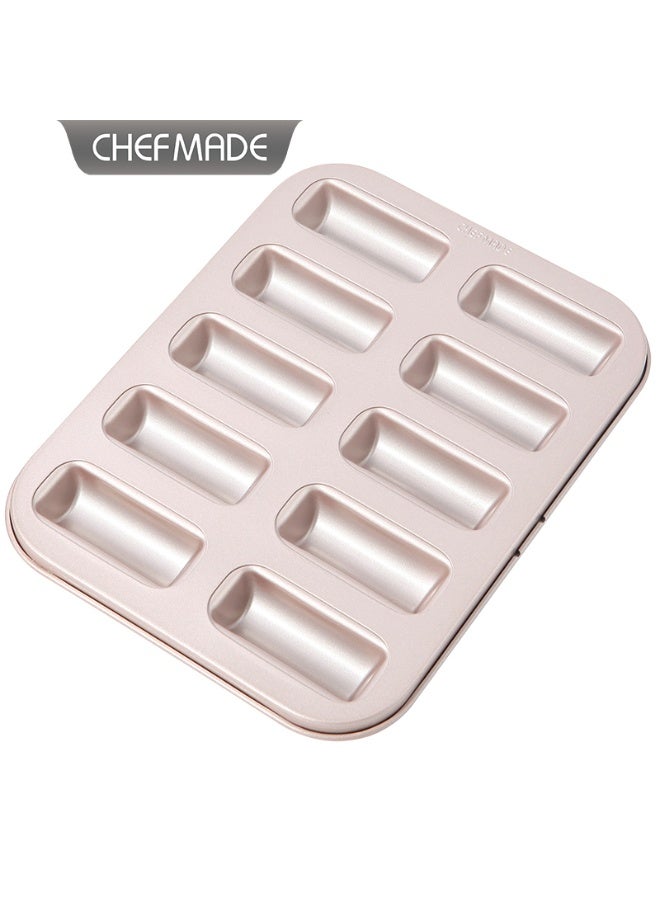 شيف ميد قالب فينانسيه سيجار 10 تجويفات غير لاصق قالب خبز احترافي لتشكيل الفينانسيه بشكل متساوٍ ومثالي – متين وسهل التنظيف ومناسب للمخابز والاستخدام المنزلي - Image 1