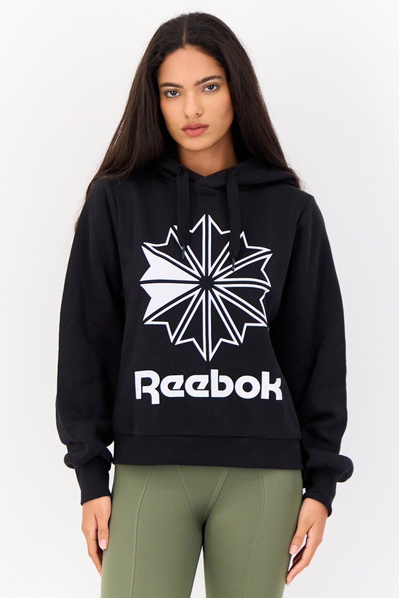 Reebok Women Sportswear Fit Long Sleeves Outdoor Hoodie, Black  - Image 1