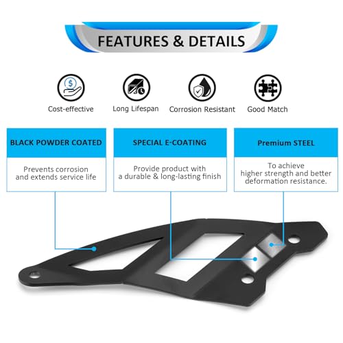 Wsays Upper Roof Windshield LED Light Bar Mounting Bracket Compatible with Can Am Maverick R R Max 20242026 - Image 3