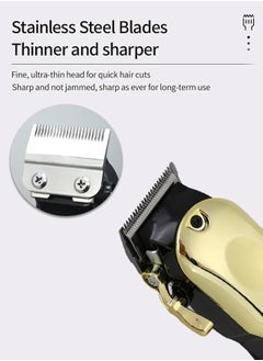 LAC LAICHY Professional Electric Hair Clipper with Blade LCD Display Stainless Blade With protective cover Men's Hair Trimmer L-918 Gold  - Image 5