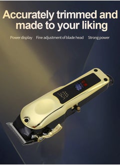 LAC LAICHY Professional Electric Hair Clipper with Blade LCD Display Stainless Blade With protective cover Men's Hair Trimmer L-918 Gold  - Image 4