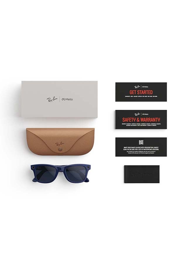 ميتا RAY-BAN Wayfarer (Gen 2) Shiny Cosmic Blue Frame Clear to Sapphire Transitions Lens Standard High bridge Shiny Cosmic Blue Clear to Sapphire Transitions - Image 5