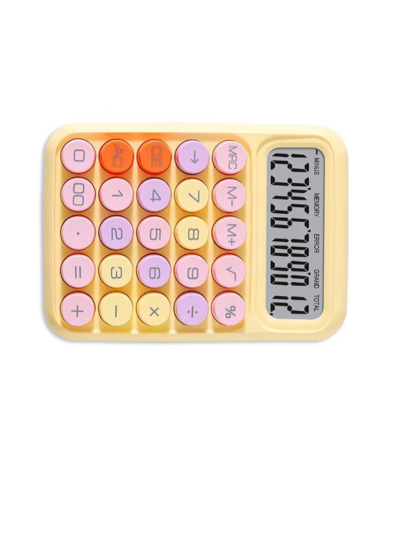 Silent Calculator Colorful Mechanical Keys Battery Powered - Image 3