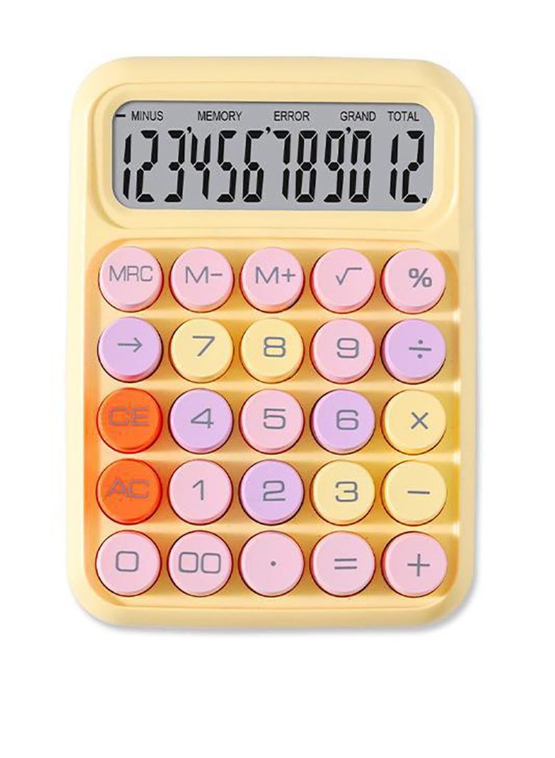 Silent Calculator Colorful Mechanical Keys Battery Powered - Image 1