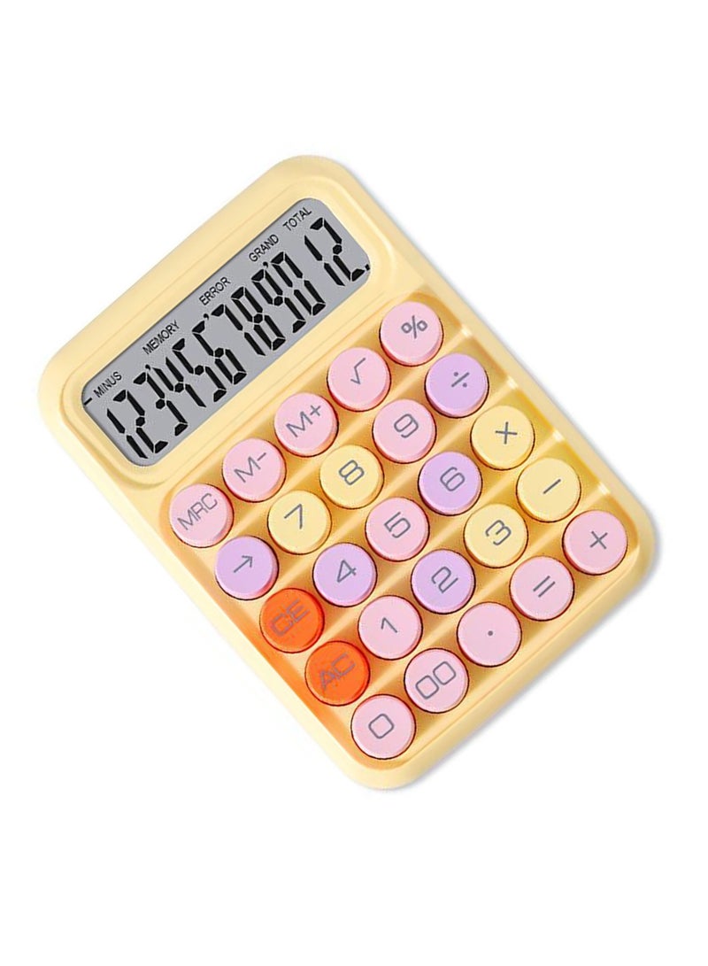Silent Calculator Colorful Mechanical Keys Battery Powered - Image 2