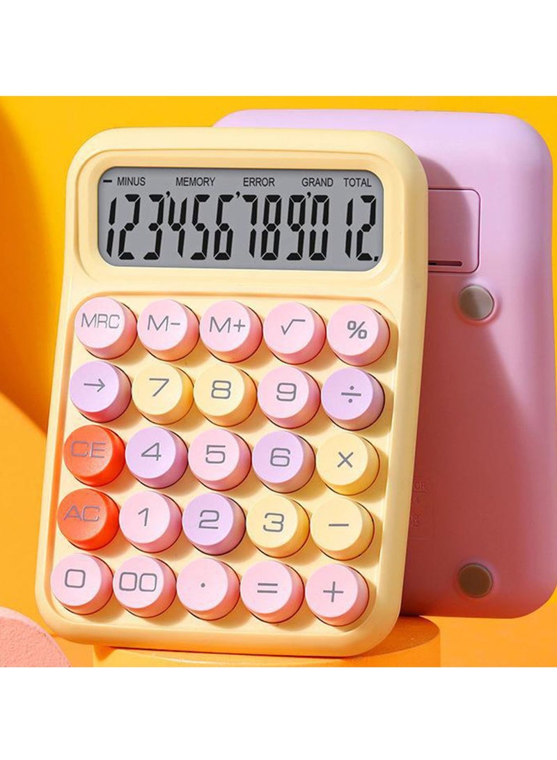 Silent Calculator Colorful Mechanical Keys Battery Powered - Image 4