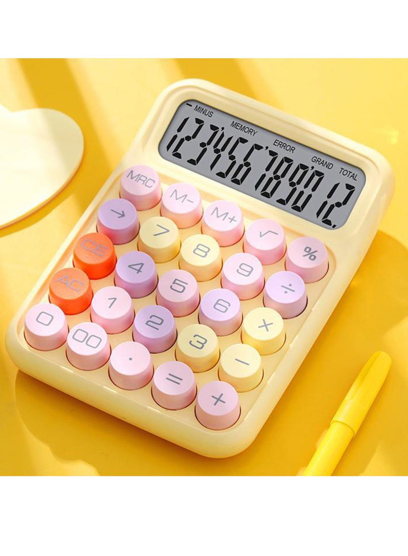 Silent Calculator Colorful Mechanical Keys Battery Powered - Image 5