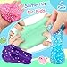TITRITH 4 Pack Axolotl Slime Kit Butter Clear Slime Party Favors for Kids with Axolotl Charms Soft and Stretchy Pink Blue Purple Green Slime for Girls Boys 412 - Image 4