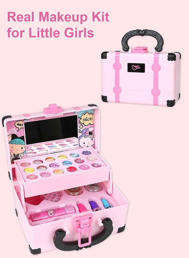 مستحضرات تجميل الأطفال لعبة مجموعة تخزين حقيبة أحمر شفاه فتاة أميرة على طاولة تغيير الملابس هدية - Image 2