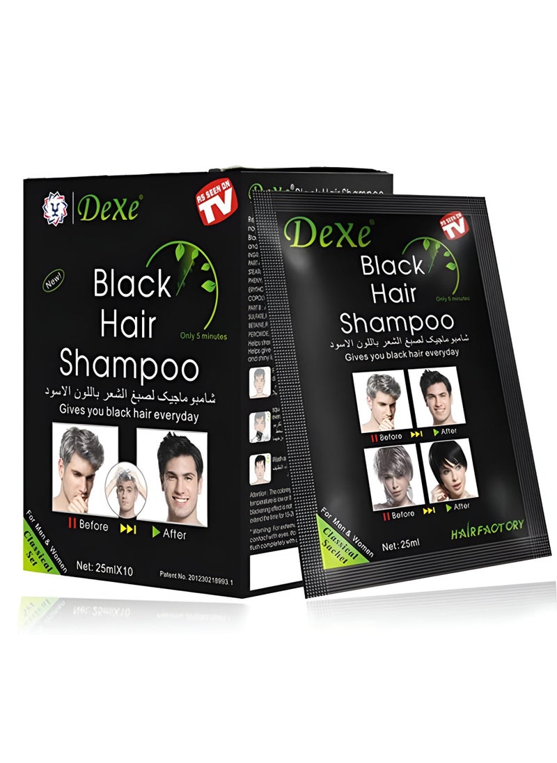 Dexe - Black Hair Shampoo 10x25ml - Image 1