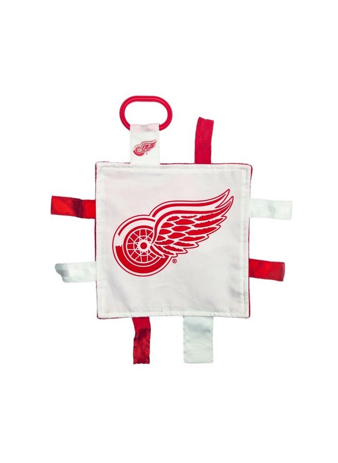 The Learning Lovey The Learning Lovey Detroit Redwings Baby Tag Toy - NHL Hockey Baby Sensory Crinkle Toys - Soft & Safe - Ideal Baby Stroller Toy - BPA Free w/Stroller Clip (8" x 8" Tag Toy)… 