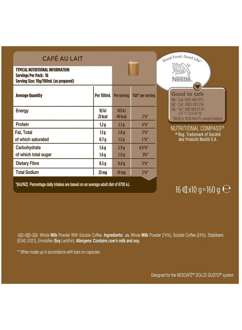 دولسي قوستو كافيه أو لايت 16 كبسولة من 10 جم - 160 جم عبوة من 3 - Image 3