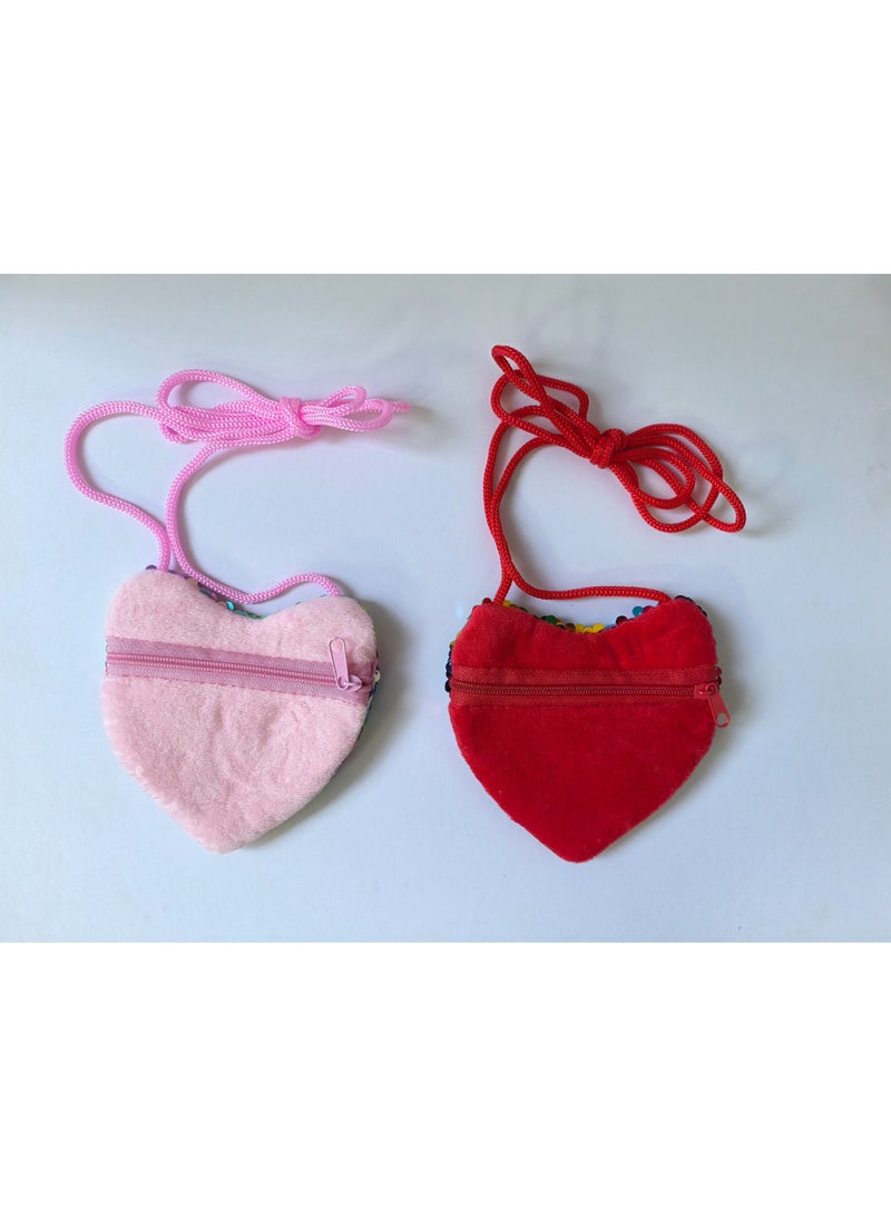Pack of 2 Little Girls Glitter Reversible Sequins Crossbody Purse, Mini Shoulder Bag for Outings & Parties - Image 4