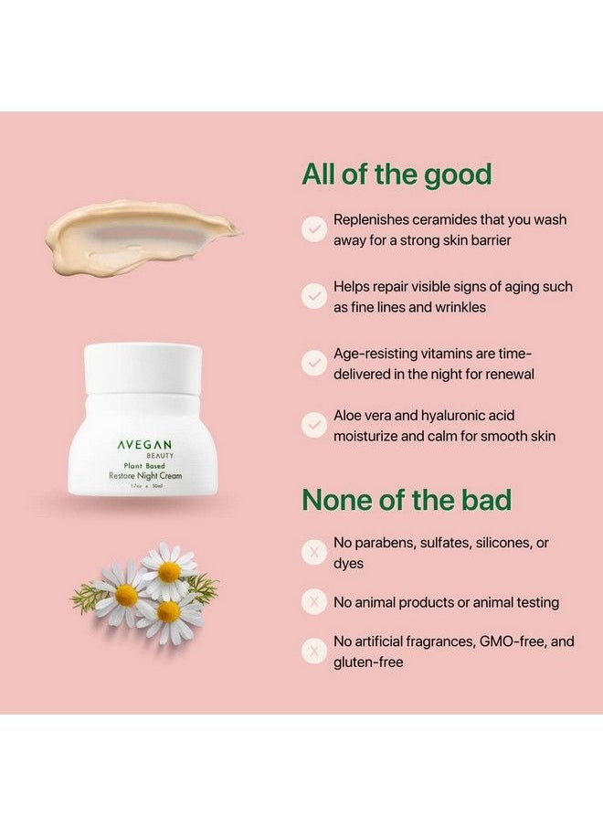 Ecco Bella - Avegan And Wellness Beauty Plant Based Restore Night Cream Build Firmer Younger Skin While You Sleep - Image 1